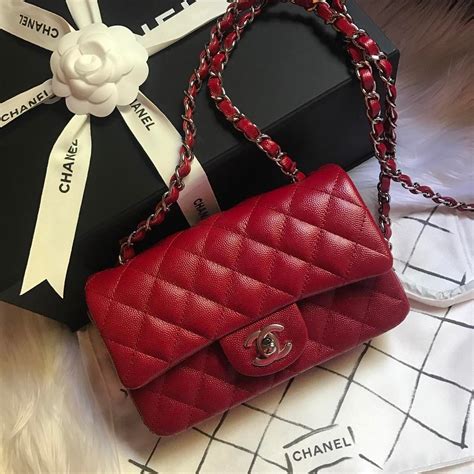 authentic red chanel bags